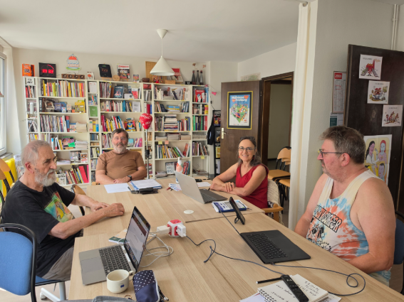Une partie de l'équipe de la MPM accueillie dans les locaux de WNE pour le dernier comité d'animation de la MPM : opération préparation de la rentrée !